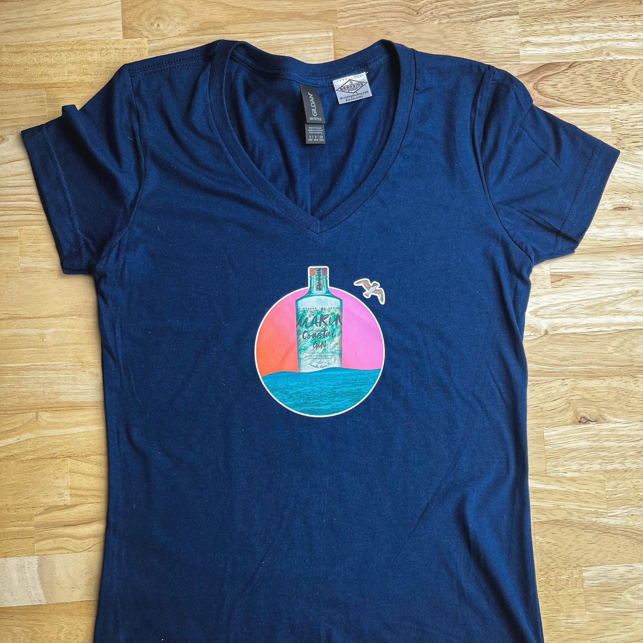 Marin Coastal Gin Women's Tee (Navy)