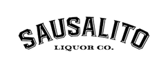 Sausalito Liquor Co. logo in black and white on a white background